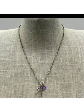 Lia Sophia Necklace Cross Ichthus Religious Pendant 18"